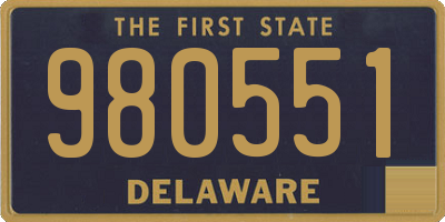 DE license plate 980551