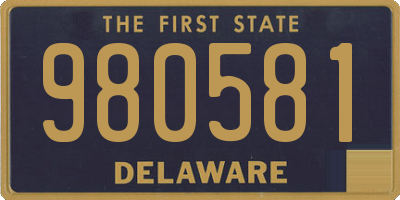DE license plate 980581