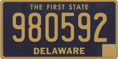 DE license plate 980592