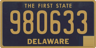 DE license plate 980633