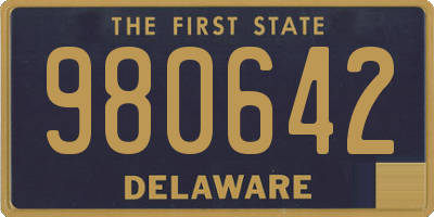 DE license plate 980642