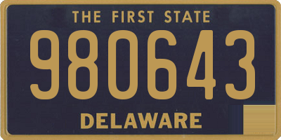 DE license plate 980643