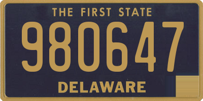 DE license plate 980647