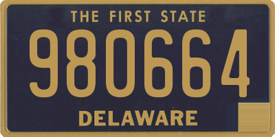DE license plate 980664