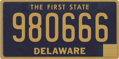 DE license plate 980666