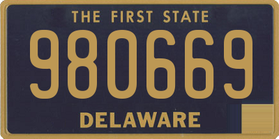 DE license plate 980669