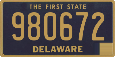 DE license plate 980672