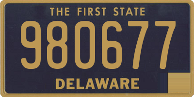DE license plate 980677