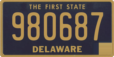 DE license plate 980687