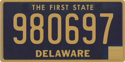 DE license plate 980697