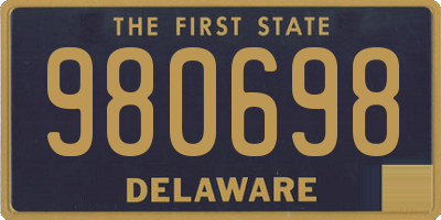 DE license plate 980698