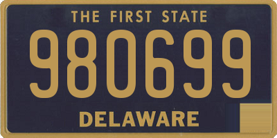 DE license plate 980699