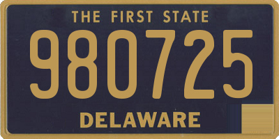 DE license plate 980725