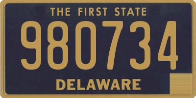 DE license plate 980734