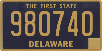 DE license plate 980740
