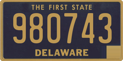 DE license plate 980743