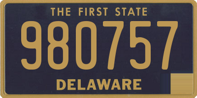 DE license plate 980757