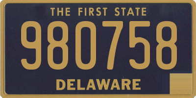 DE license plate 980758