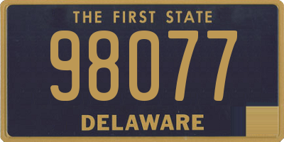 DE license plate 98077