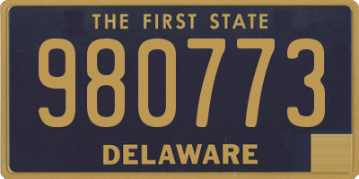 DE license plate 980773