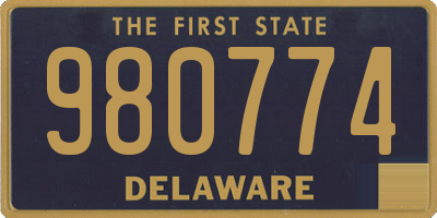 DE license plate 980774