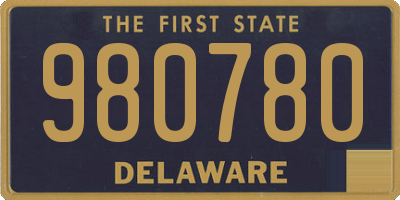 DE license plate 980780