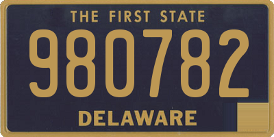 DE license plate 980782