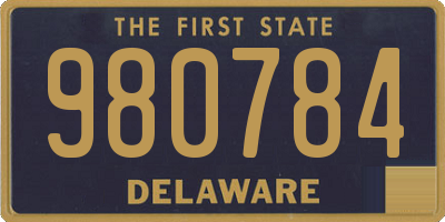DE license plate 980784
