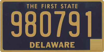 DE license plate 980791