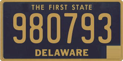 DE license plate 980793