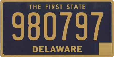 DE license plate 980797