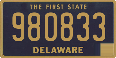 DE license plate 980833