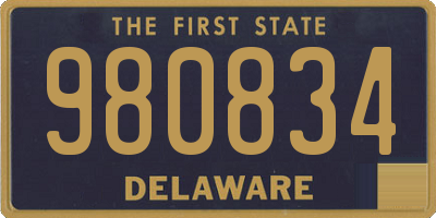 DE license plate 980834