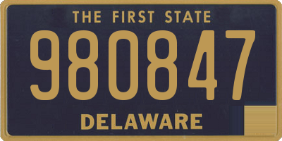 DE license plate 980847