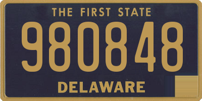 DE license plate 980848