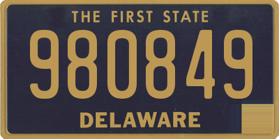 DE license plate 980849