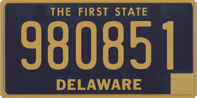 DE license plate 980851