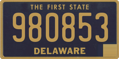 DE license plate 980853