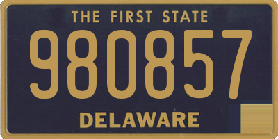 DE license plate 980857