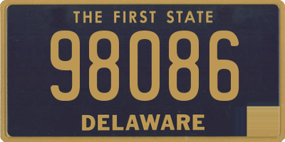 DE license plate 98086