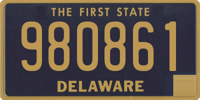 DE license plate 980861