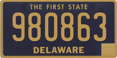 DE license plate 980863
