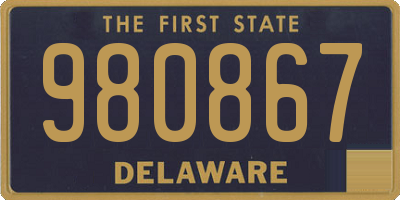 DE license plate 980867