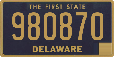 DE license plate 980870