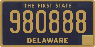 DE license plate 980888