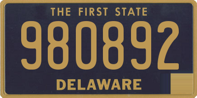 DE license plate 980892