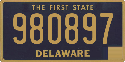 DE license plate 980897