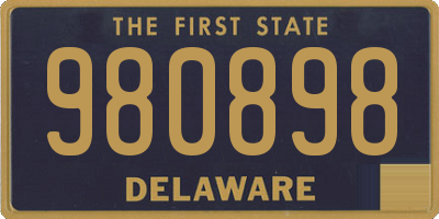 DE license plate 980898