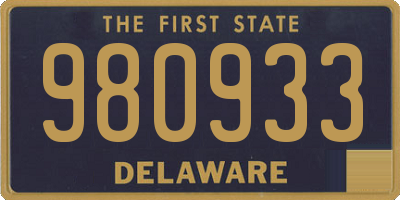 DE license plate 980933