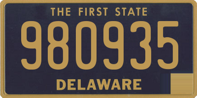 DE license plate 980935